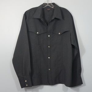 Phillipe Marcel Long Sleeve Pearl Button Shirt Size Large